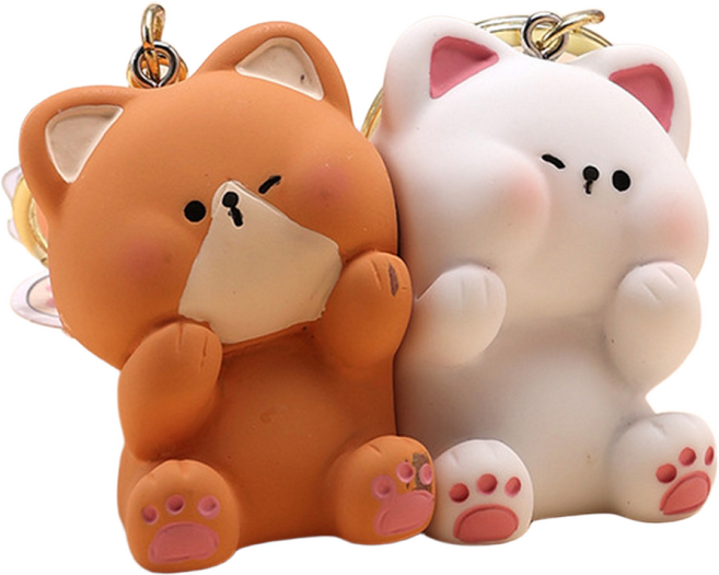 강아지 커플 자석 키링, 1개, 1+1 고양이