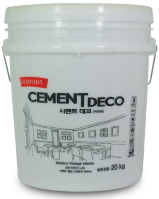 삼화 시멘트 데코 벽면용 20KG /빈티지인테리어마감재, 내츄럴그레이, 1개