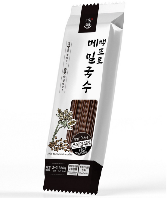 기혼식품 100%메밀국수360g (쓴메밀46%포함), 메밀국수, 1개