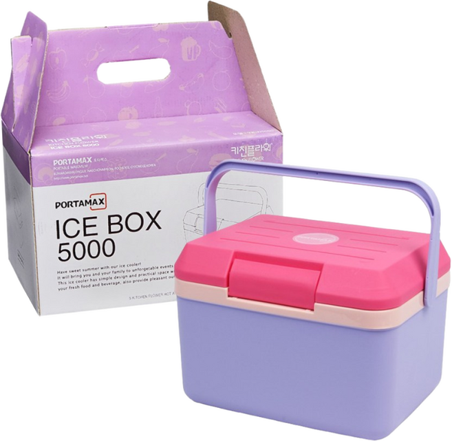 키친플라워 포타맥스 아이스박스, 스카이 블루, 5L