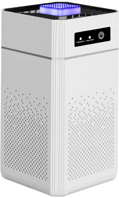 SmartGo 소형 미니 공기청정기 저소음 음이온 원룸 공기청정기 가정용 사무실용, 화이트