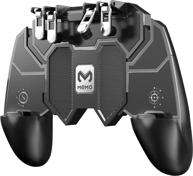 어썸컨셉 모바일 배그 스마트폰 조이스틱 6핑거 트리거 컨트롤러 게임패드 모배 배틀그라운드, AK66, 블랙, 1개