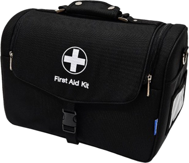 보건가방 (대/검정색) 내용물 불포함 / 어깨끈동봉 구급가방 응급가방 비상가방 약품가방, 1개