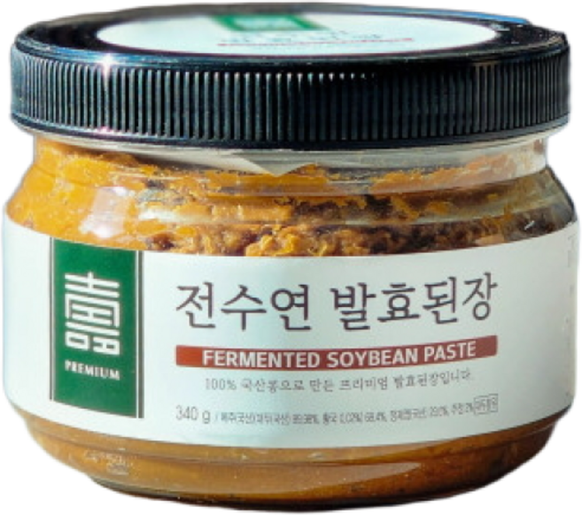 맛있는 전수연 발효된장 국산콩 한식된장 전통방식 재래식 집된장, 1개, 350g
