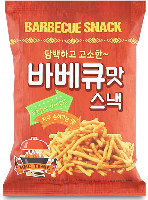 싱싱 바베큐맛 스낵 100g, 1개