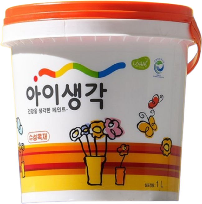 방문 삼화 가구 목재 싱크대 몰딩 아이생각 수성목재 1L 친환경 반광, 백색, 1개