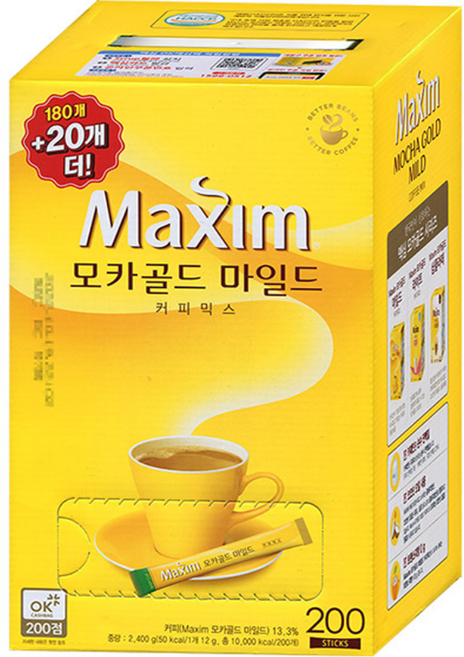 맥심 모카골드 마일드 커피믹스, 12g, 200개입, 1개