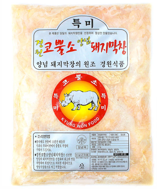 경원 코뿔소 양념 돼지막창 2Kg, 1개