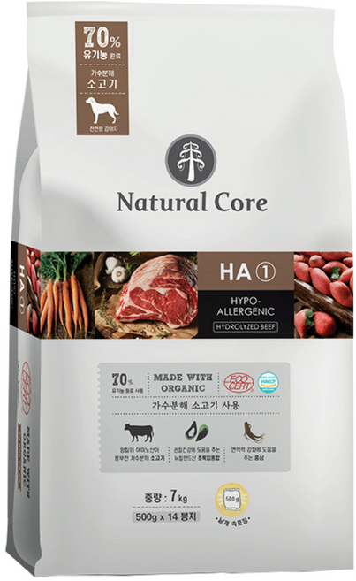 네츄럴코어 비프 강아지사료 7kg, 1개, 소
