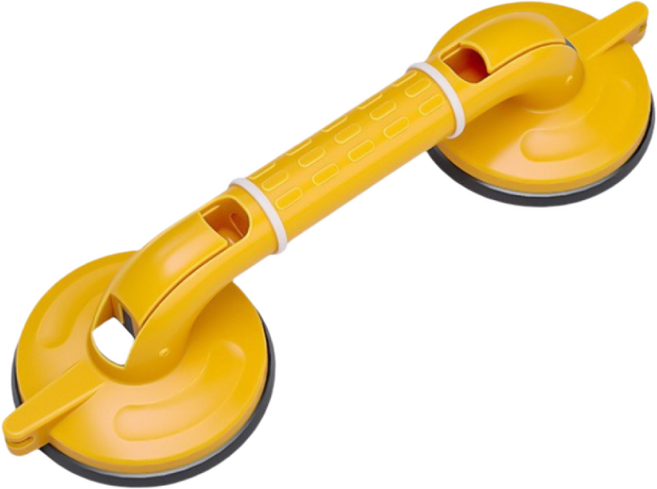 강력 흡착식 다용도 안전 손잡이 3사이즈 (38/46/53cm) 노인 욕실/샤워실 난간, 노란색, 1개