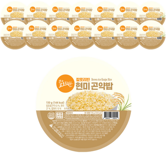 칼로리반 현미곤약밥, 150g, 15개