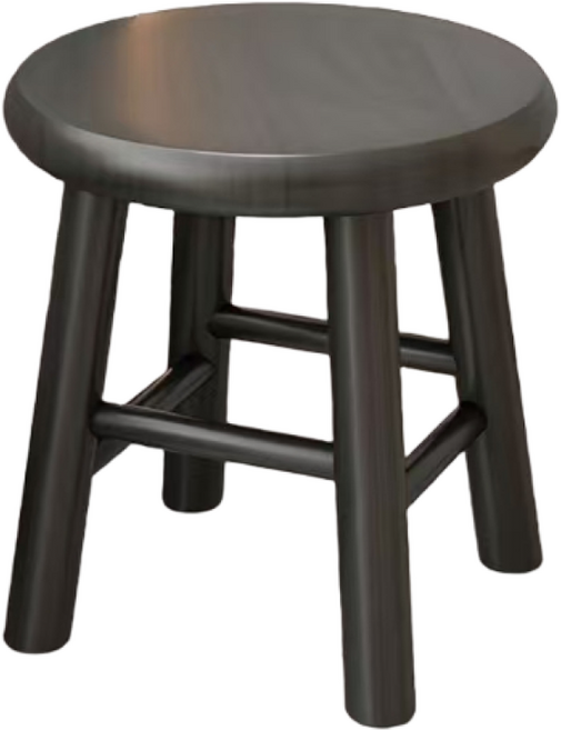 바이췬 모던 미니 원형 스툴 가정용 다기능 블랙 원통형 의자, 걸상-블랙, 1개