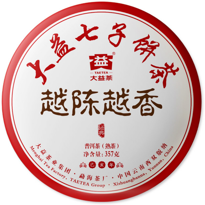 대익차 보이차 월진월향 숙차, 357g, 1개입, 1개