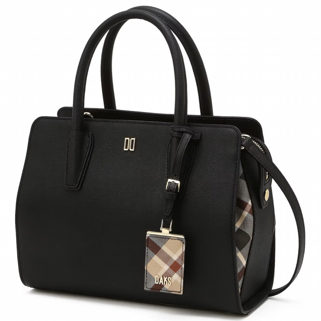 닥스 ACC [선물추천] 블랙 닥스 DD로고 소가죽 결혼식 상견례 정장가방 토트백 M