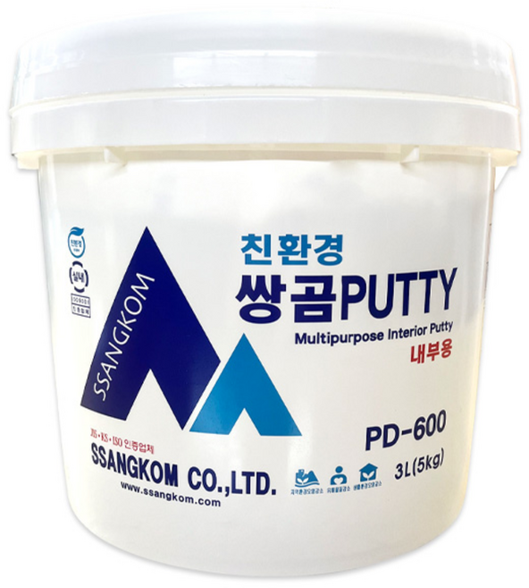 쌍곰 PUTTY 건축용 퍼티 PD-600 핸디코트 5kg 내부용, 1개