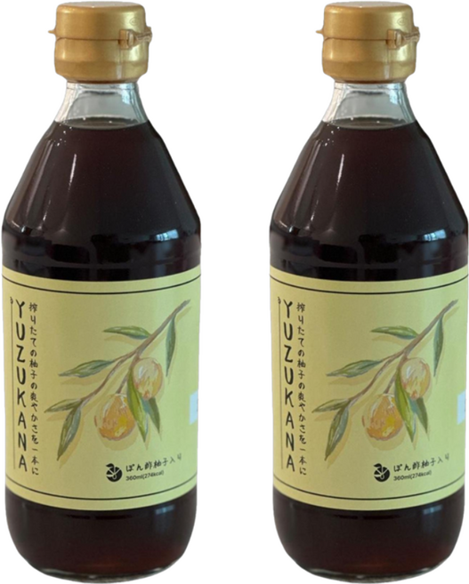 유즈카나 일본 100년 전통 저염 유자 폰즈 소스(샤브샤브 회), 2개, 360ml