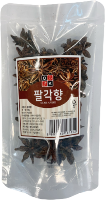 오케이식품 가정용 팔각향 30g 팔각회향 팔각따료, 1개