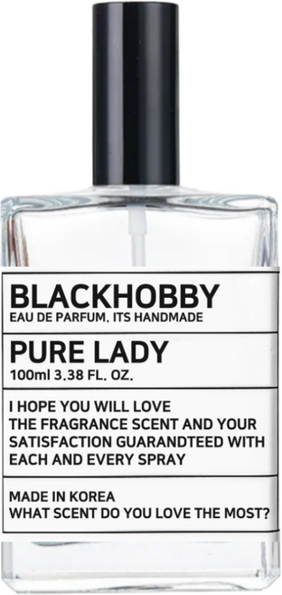 [3+1] 블랙하비 피오니 베스트 10종 드레스퍼퓸 / 사탕수수 발효 베이스 사용, 1개, 100ml, 496. 퓨어레이디
