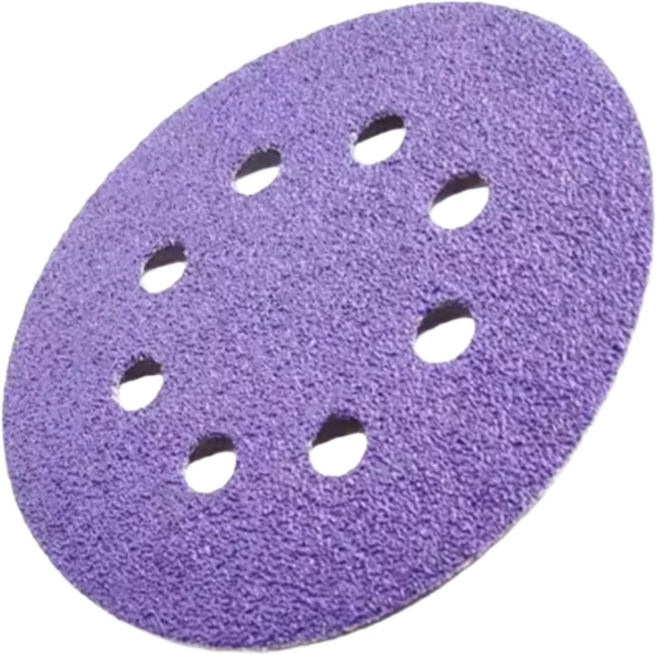 SABER 5인치(125mm) 8홀 세라믹 필름 원형사포 (1Box 100장), #600, 1개