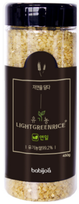 바비조아 유기농 라이트그린 라이스 연잎쌀, 450g, 1개