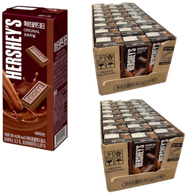 허쉬 초콜릿드링크 오리지날, 235ml, 48개