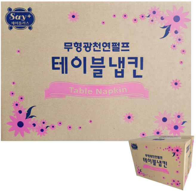 한아름산업 무형광 테이블냅킨 업소용냅킨, 70개입, 60개