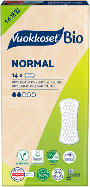 뷰코셋 바이오 팬티라이너, 일반, 14개입, 1세트