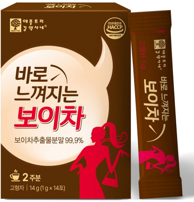 악마다이어트 바로 느껴지는 보이차, 14개입, 1박스