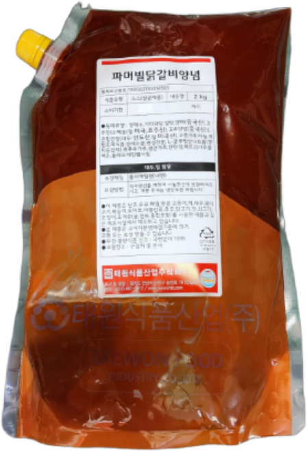 태원식품 파머빌 닭갈비양념 2KGx5봉지 BOX 제육볶음 쭈꾸미 볶음소스, 5개, 2kg