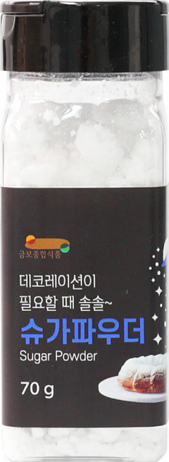 슈가파우더 분당 슈가 설탕 가루 분말 바른들식품, 3개, 70g