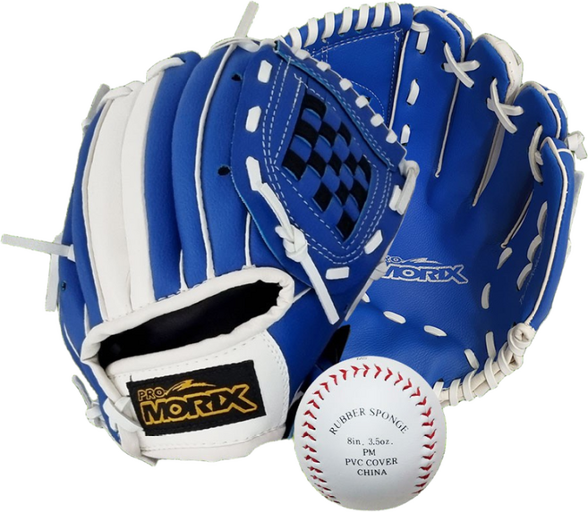 야구 캐치볼 글러브 블루화이트 우투/좌투 (9+12.5+8인치 작은공) 어린이