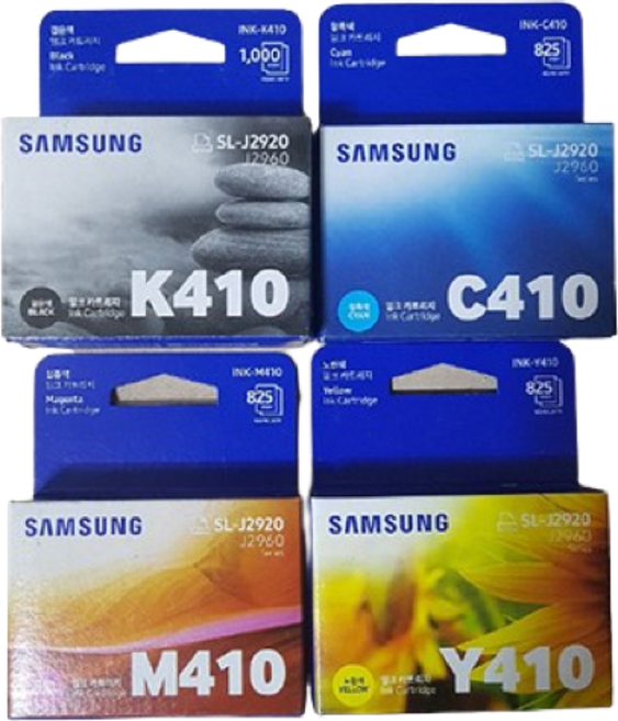 삼성전자 K410 C410 M410 Y410 4색 1세트 SL-J2920W SL-J2960FW 정품잉크, K410+C410+M410+Y410 [검정/컬러], 1개