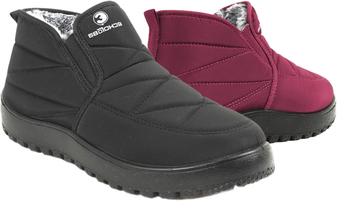 [에코로바]남녀공용 겨울 따뜻하고 발편한 털신발 방한화 패딩슈즈 ER1606