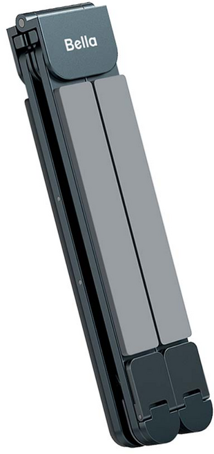 벨라 알루미늄 휴대용 초경량 접이식 노트북 거치대, 다크그레이