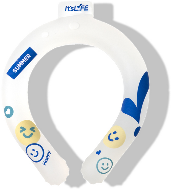 이츠라이프 아이스 넥쿨러 쿨 스카프 아이스쿨링, 블루밍스마일