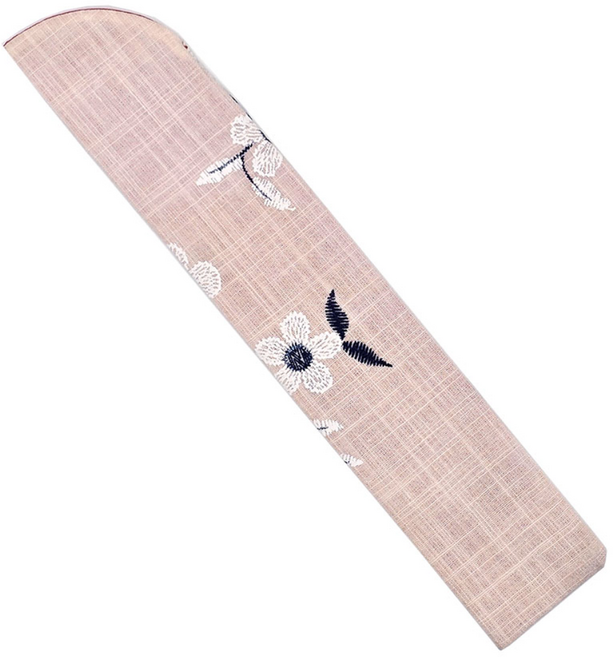경일문화가게 꽃 부채집 휴대용 24cm, 1개, 살구분홍 해당화