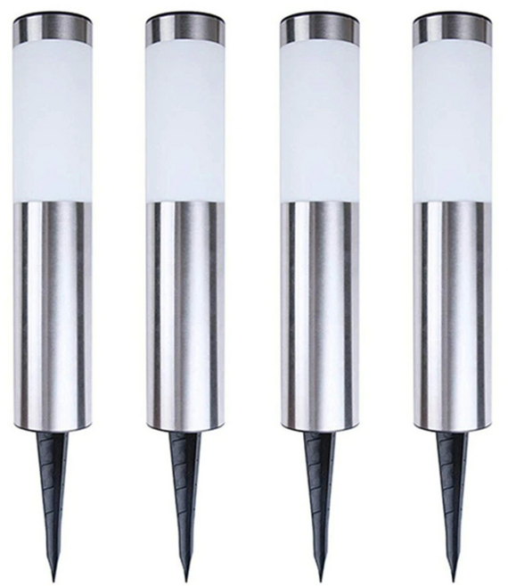 빛고은 태양광 원형스텐등, 흰빛4개