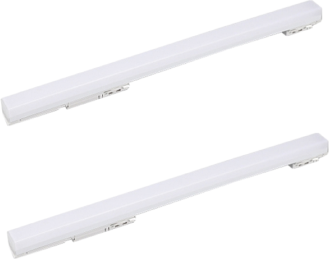 엘포스 LED SIMPLE 600mm 초슬림티라인등 폭22고휘도 15W 고밝기 플리커프리 레일조명 무빙형 바디화이트, 주백색, 2개