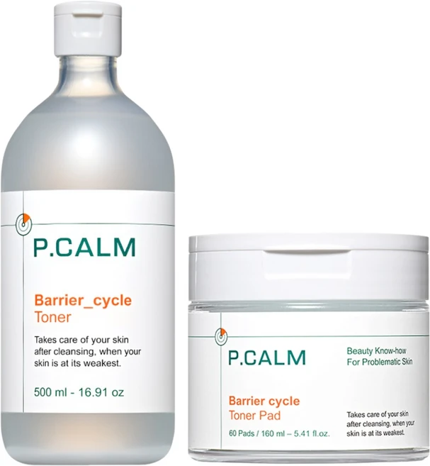 [본사정품] 피캄 베리어 사이클 토너패드 60매 + 베리어 사이클 토너 500ml, 1개 - 쿠팡