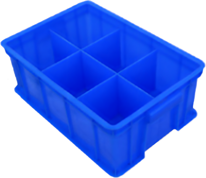 6구 칸막이 플라스틱 공구 부품 박스 상자 공구함, 6구공구박스, 1개