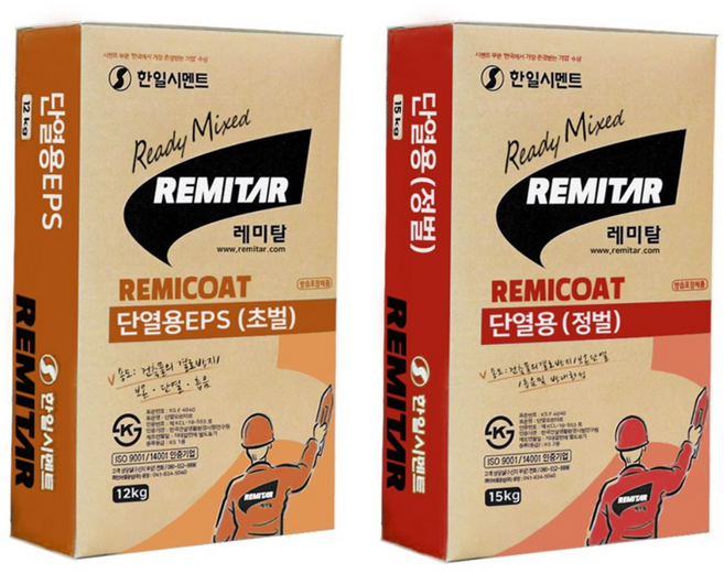 한일시멘트 단열용 레미탈 정벌 초벌 15kg 12kg 결로방지 흡음 몰탈, 1개