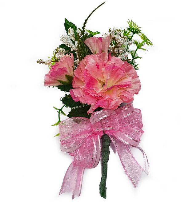 조화 카네이션 코사지 옷핀 어버이날 스승의날 꽃사지, 핑크