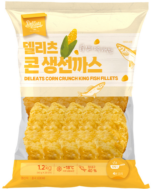 델리츠 콘생선까스 20개 1.2kg