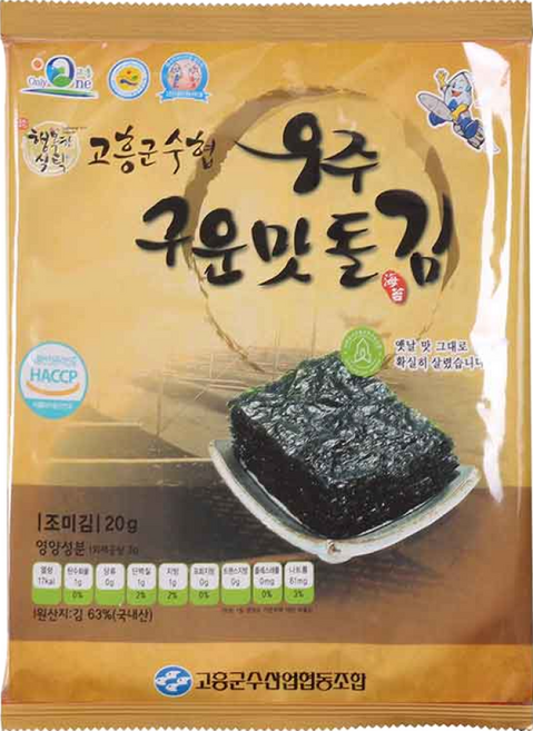 고흥군수협 우주 구운맛 돌김, 20개, 400g