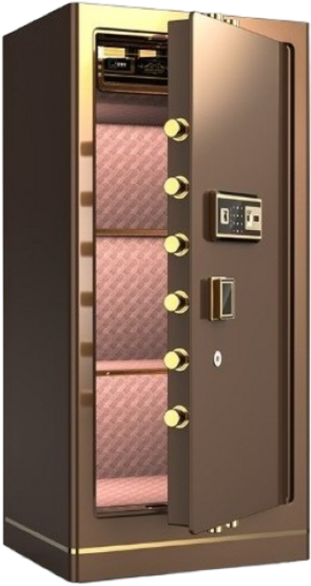 탑퀄리티 특수합금 가정용 금고 지문인식 암호 도난 방지 세이프, 100x52x44(비번+지문), 다크브라운 블랙