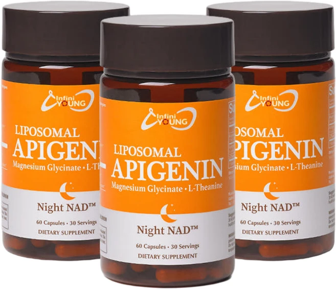 INFINI YOUNG 인피니영 나이트나드 리포조말 아피제닌, 3개, 60정 - 쿠팡