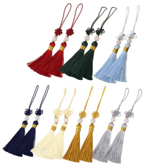바이유즈 매듭끈 노리개장식 선물포장 태슬 7색상 혼합