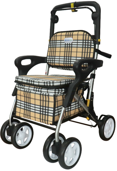 호호메디 성인용 보행보조차 알루미늄 보행보조기 노인 보행기 실버카, 1개