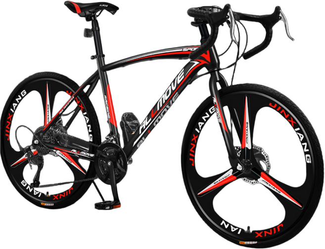 비렌테 로드자전거 싸이클 픽시 자전거 입문용 출퇴근 등하교 학생자전거, 1개, 156cm, 레드