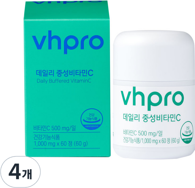 VITAMIN HOUSE 日常中性維他命C 60g, 4個, 60片